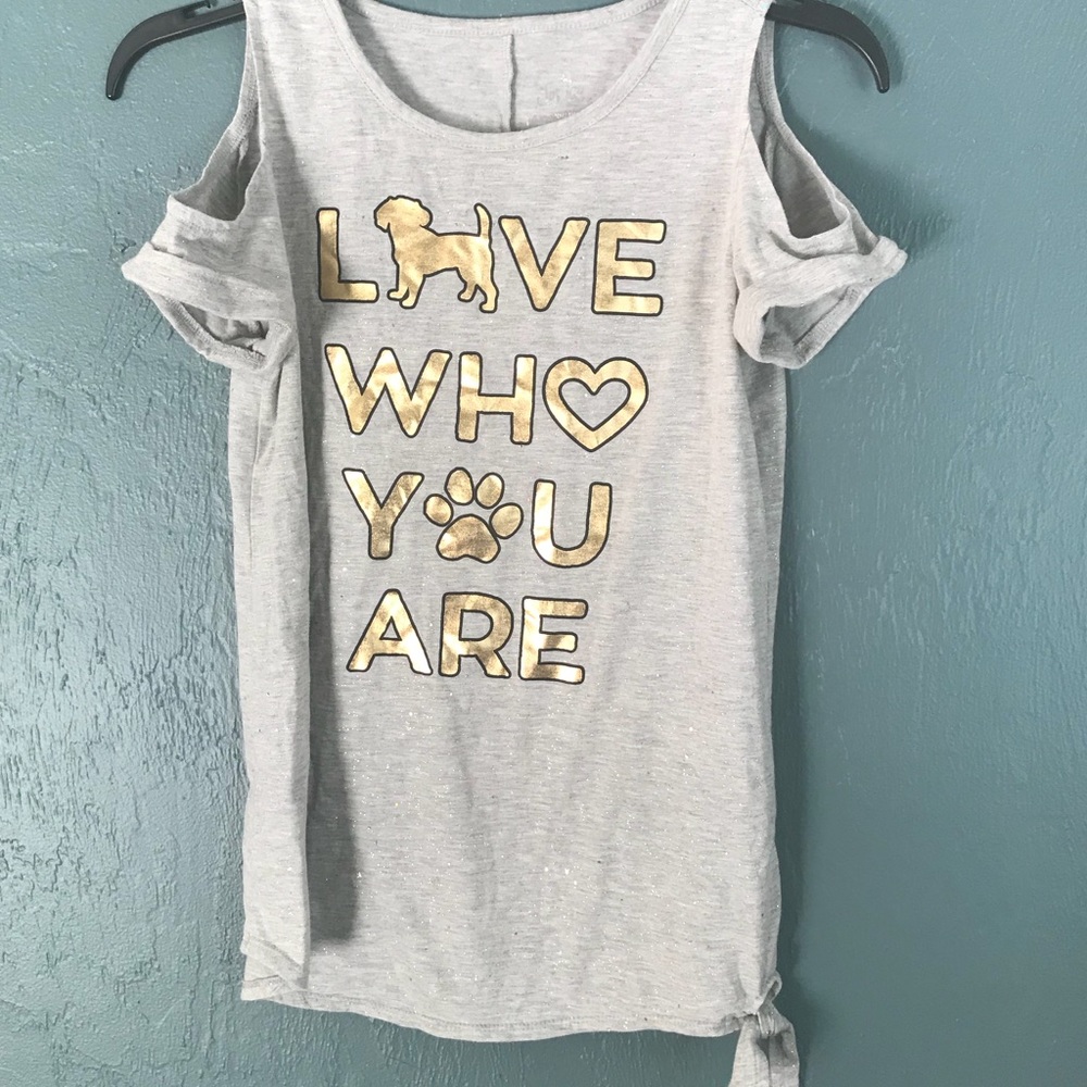 NWOT Justice girls sparely T